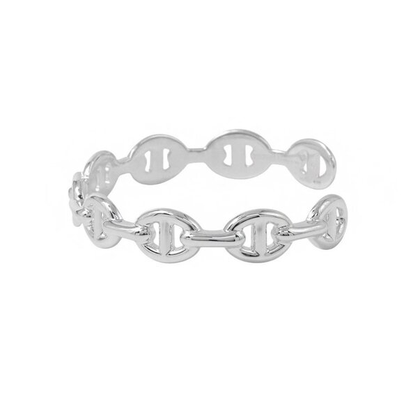 HERMES Chaine d'Ancre Bangle Size LG SV925 Silver - Picture 4 of 4